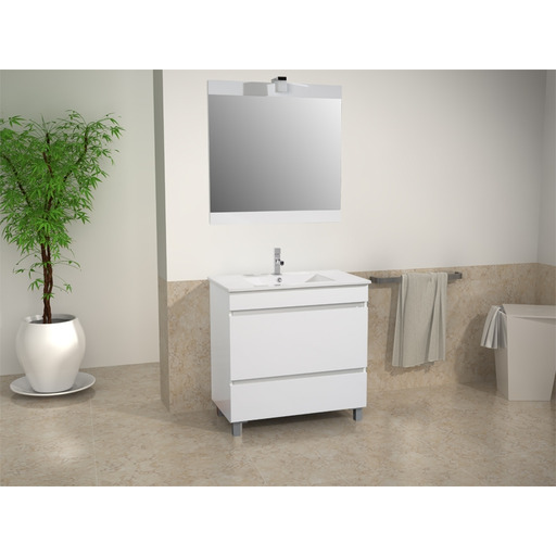 MUEBLE ELSA 80cm blanco G2 (lav+esp+aplique) ACCUA